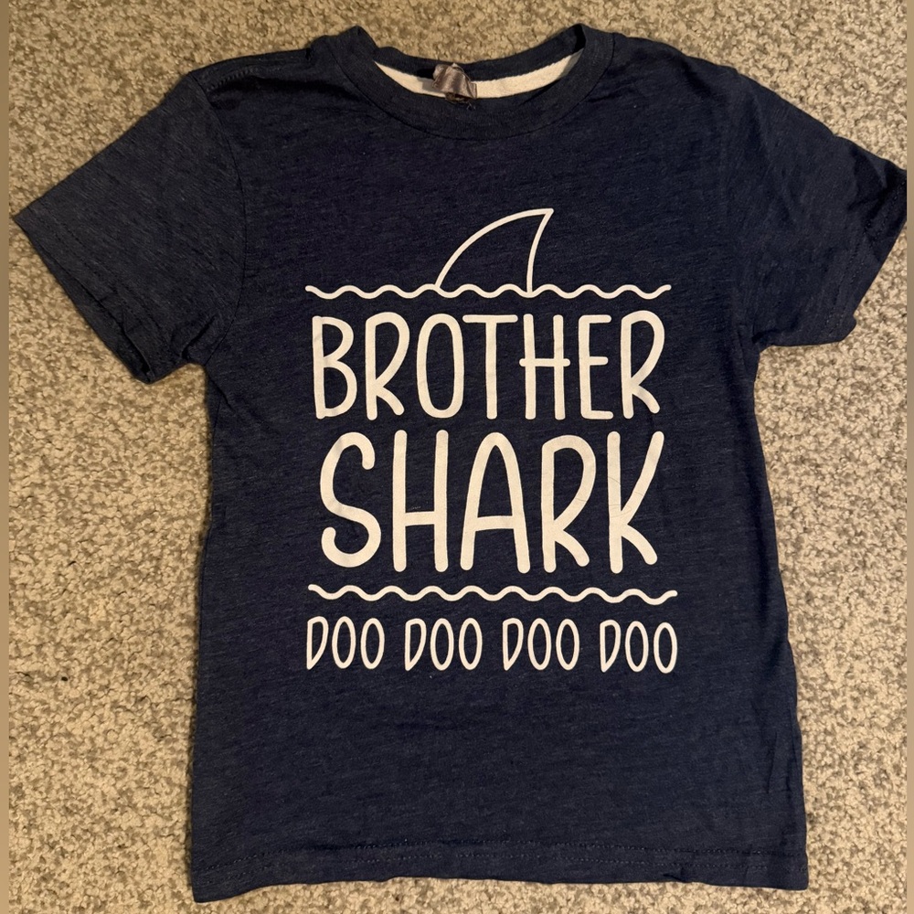 Brother Shark Kids T-Shirt - Navy